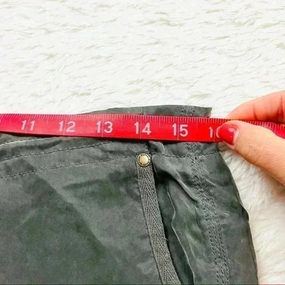 Buffalo David Bitton Green Silky Drawstring Flap Pocket Safari Jogger Pant XS - Picture 15 of 16